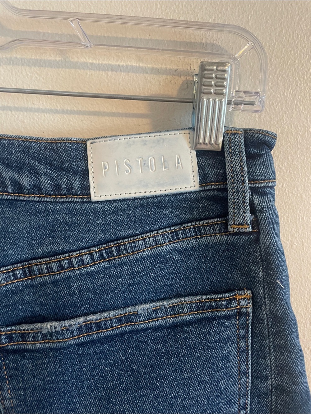 Pistola Eli High Rise Barrel Arched Leg Jean Women’s 30 Augustus‎ Wash Cropped - Picture 7 of 11